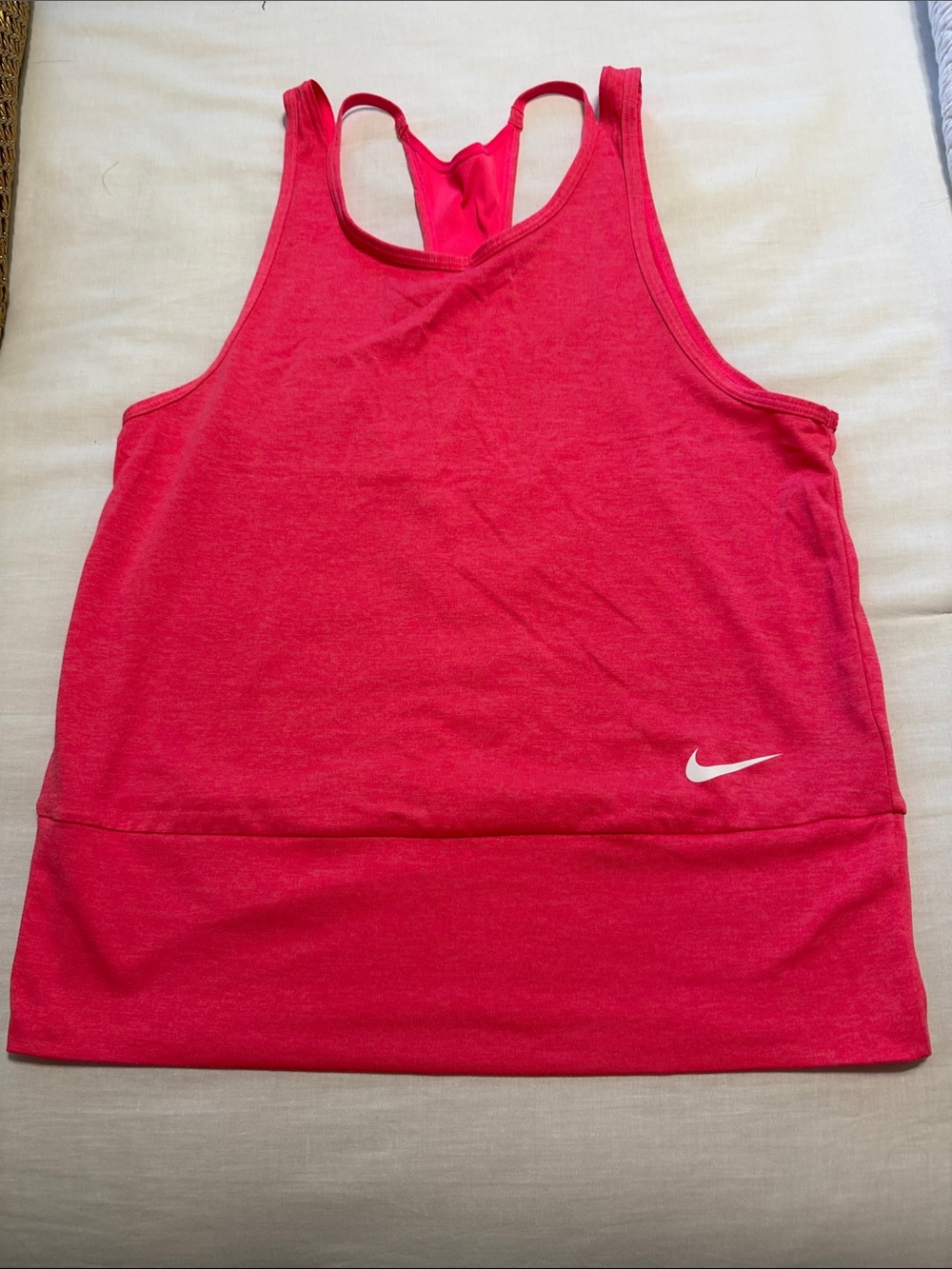 Nike Hot Pink Racerback Tank with White Swoosh